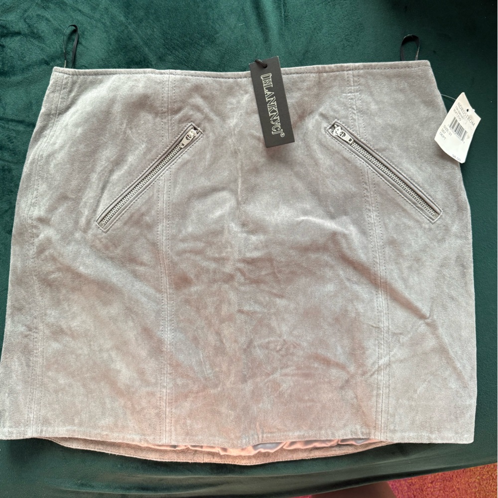BLANKNYC Nordstrom Gray Suede Mini Skirt